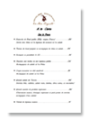 Menu van het restaurant